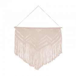 Macramé decorativo colgante blanco 110x123-143cm