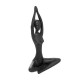 Estatuilla de mujer haciendo yoga de poliresina negra 22cm