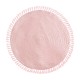 Alfombra de poliéster /algodón con flecos rosa 90cm
