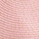 Alfombra de poliéster /algodón con flecos rosa 90cm