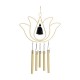 Carrillón de viento flor de loto de metal dorado 25x1x41cm