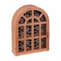 Caja de llaves decorativa de madera/cristal 28x6x36cm
