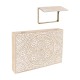 Cubrecontador mandala de madera blanca 46x7x32cm