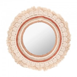Espejo de pared de madera/algodón 40cm Wonder