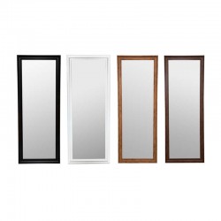 Espejo de pared de poliestireno/aluminio efecto madera 72x4x195cm
