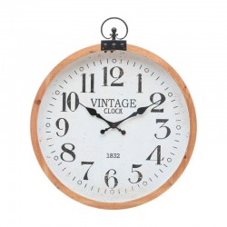 Reloj de pared de madera/metal vintage 57x6x66cm