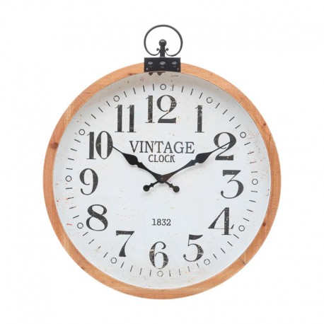 Reloj de pared de madera/metal vintage 57x6x66cm