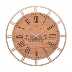 Reloj de pared de madera/metal 70x4cm Botanic