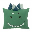 Cojín dinosaurio verde de poliéster/algodón 40x10x40cm