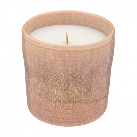 Vela perfumada en recipiente de madera 10x10x10cm