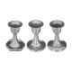 Candelero de metal plateado 6x8cm