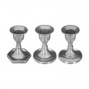 Candelero de metal plateado 6x8cm