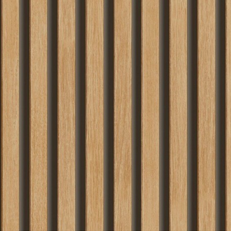 Papel pintado texturizado listones de madera oscura