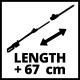 Cortasetos telescópico inalámbrico GC-HH 18/45 Li T-Solo Einhell
