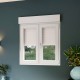 Ventana oscilobatiente a derecha de PVC blanca 2 hojas con persiana 100x100cm
