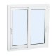 Ventana corredera de PVC 2 hojas sin persiana 100x100cm