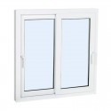 Ventana corredera de PVC 2 hojas sin persiana 100x100cm