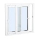 Ventana corredera de PVC 2 hojas sin persiana 100x100cm