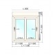 Ventana corredera de PVC blanca 2 hojas con persiana 100x100cm