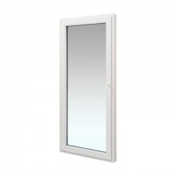 Puerta apertura a izquierda de PVC blanca sin persiana 90x200cm