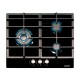 Placa cristalgas 3 fuegos 60cm LCI 6021 BK Cata