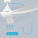 Ventilador de techo DC blanco con luz led + mando Ø117 Luma