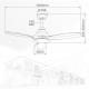 Ventilador de techo DC blanco con luz led + mando Ø117 Luma