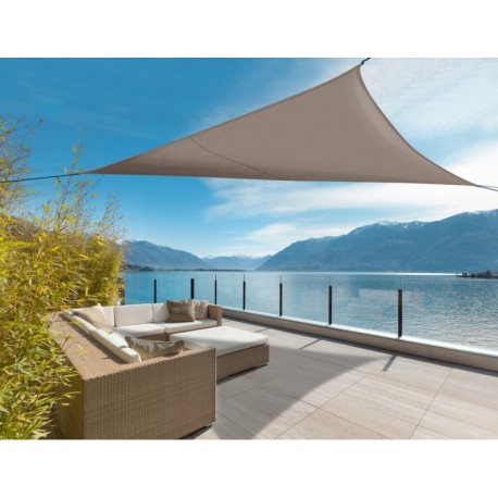 Toldo vela triangular elástico 3,4m taupé