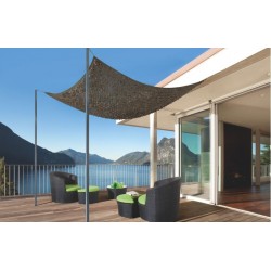 Toldo vela rectangular camuflaje 2,4x3m blanco y gris