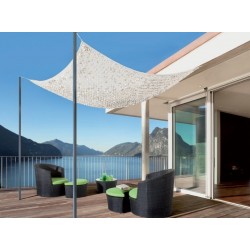 Toldo vela rectangular camuflaje 3x4m blanco y gris