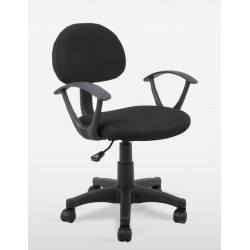 Silla de oficina infantil Leyre negra