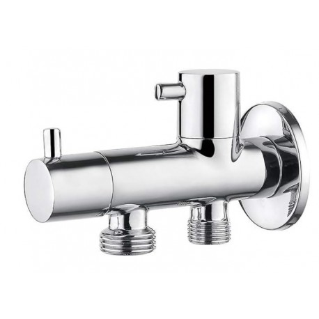 LLAVE DOBLE SALIDA HIGIENICA 1/2X3/8-1/2