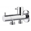 LLAVE DOBLE SALIDA HIGIENICA 1/2X3/8-1/2