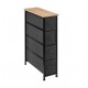 CAJONERA TELA GRIS OSCURO 4CJ