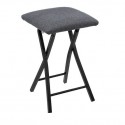 TABURETE PLEGABLE ACOLCHADO GRIS