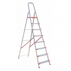 Escalera de aluminio 8 peldaños anchos