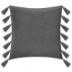 Cojin pompones gris oscuro 50x50cm