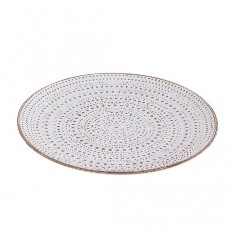 Bandeja centro decapado blanco 40x40cm