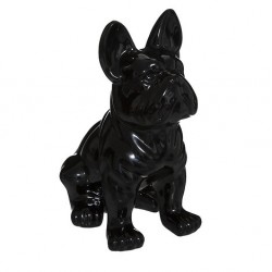Perro bulldog negro 22cm