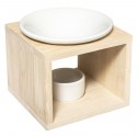 Quemador esencias bambu 11,5x11,5x9cm