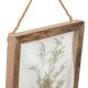 Cuadro marco madera con flor tapiz 20x25cm