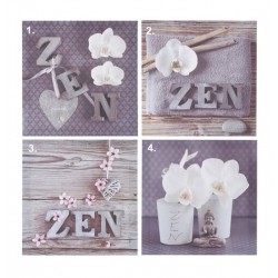 Lienzo impreso zen flor 28x28 cm varios modelos