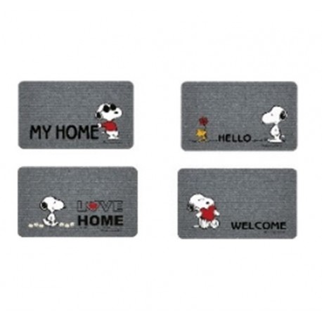Felpudo Snoopy moqueta gris 40x68cm