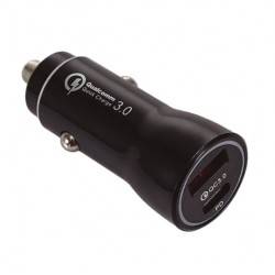 Cargador coche USB C+A 3.0