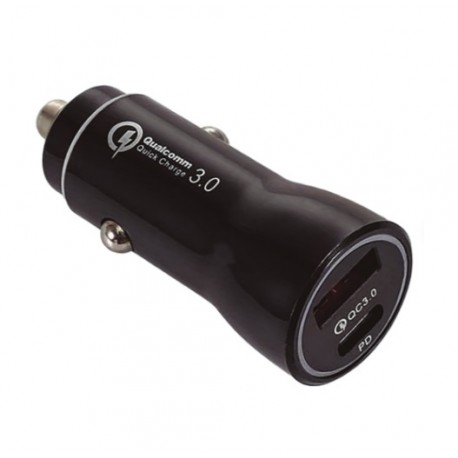 Cargador coche USB C+A 3.0