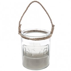 Vela perfumada Vainilla con tarro de cristal 14x17cm