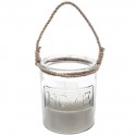 Vela perfumada Vainilla con tarro de cristal 14x17cm