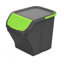 Cubo reciclaje verde 25lt.