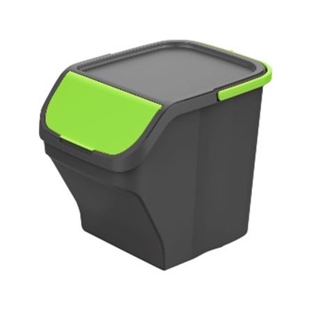 Cubo reciclaje verde 25lt.