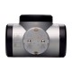 Adaptador triple lateral aluminio y negro